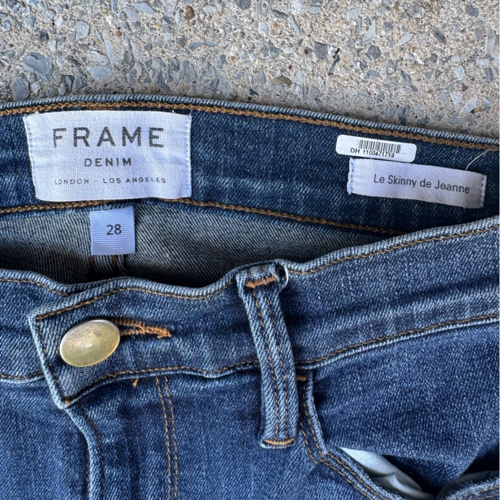 Clean Very Nice Frame Denim Dark Blue Skinny Jeans - Picture 2 of 5